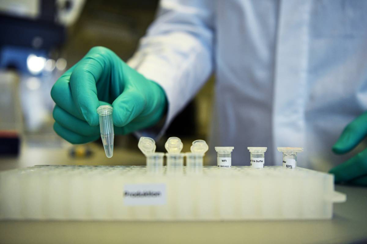 Researcher working in a lab