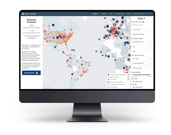 SeroTracker dashboard